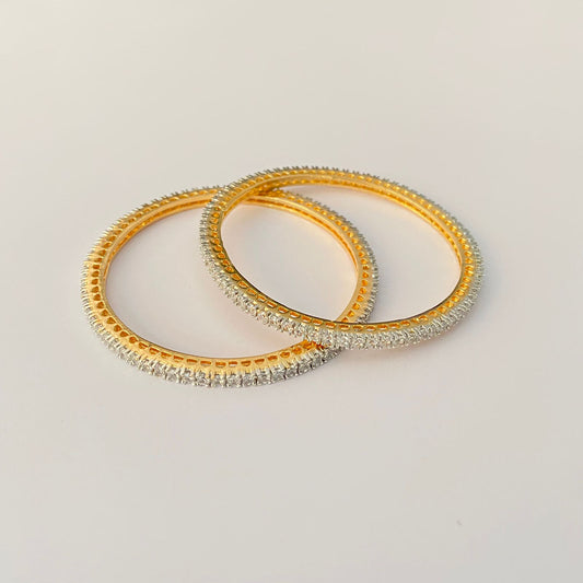 Gold Plated Diamond Bangle