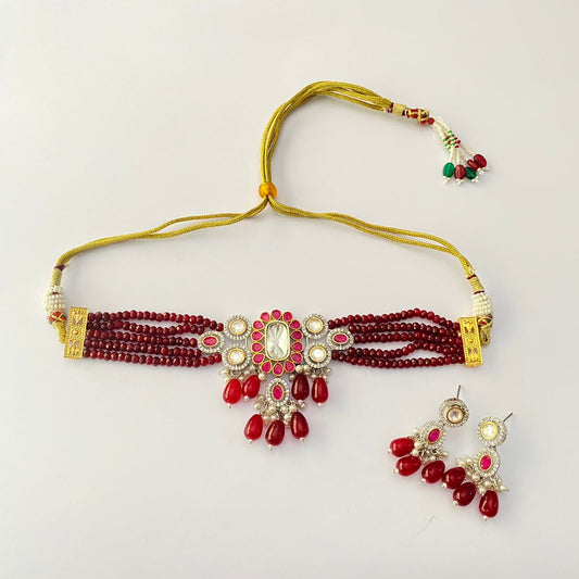 Polki Ruby Choker Set