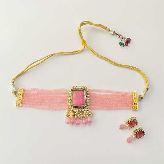 Baby Pink Choker Set