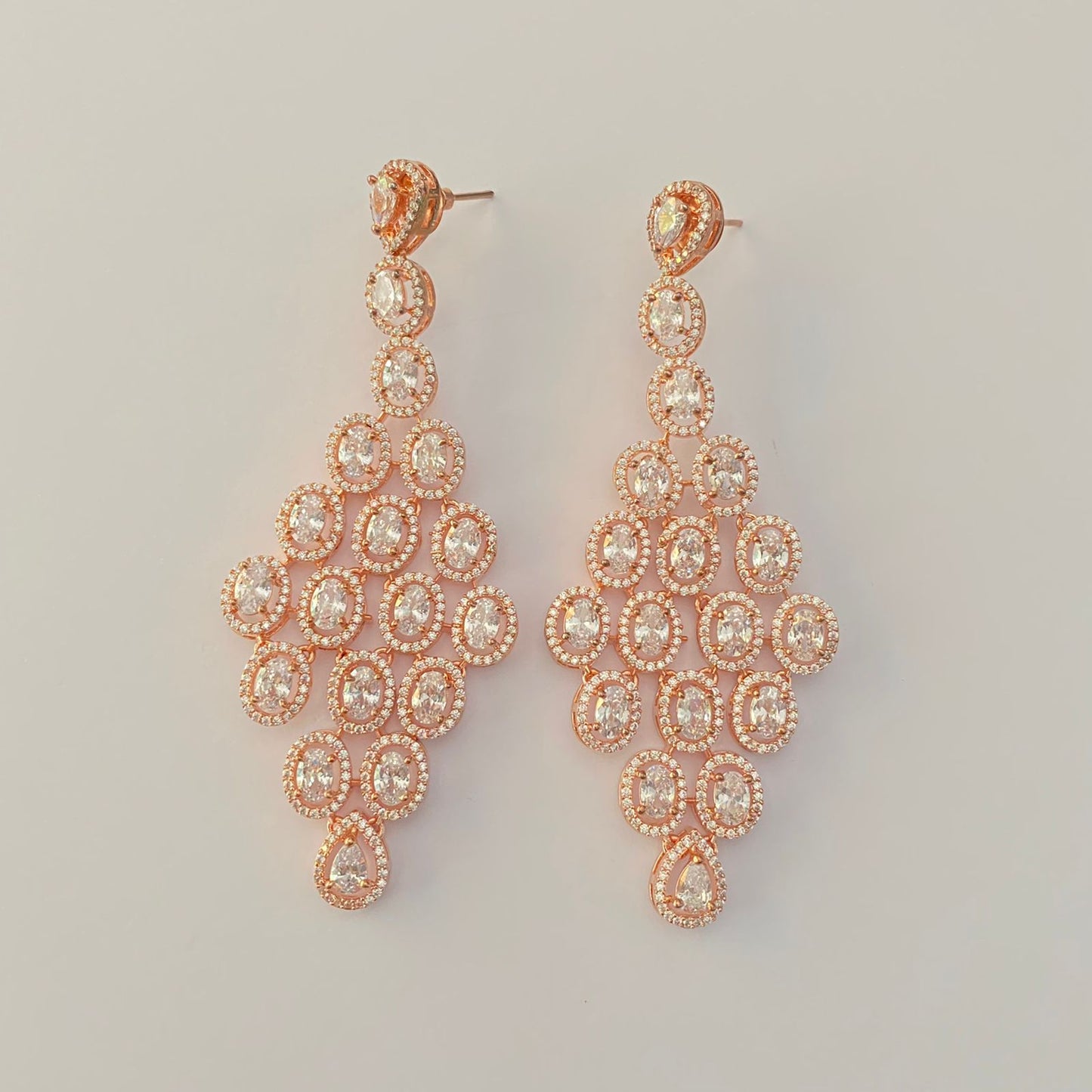 Statment Rose Gold A.D Dangler Earring