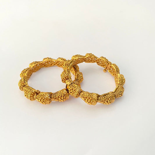 Gold Plated New Design Temple Bangle