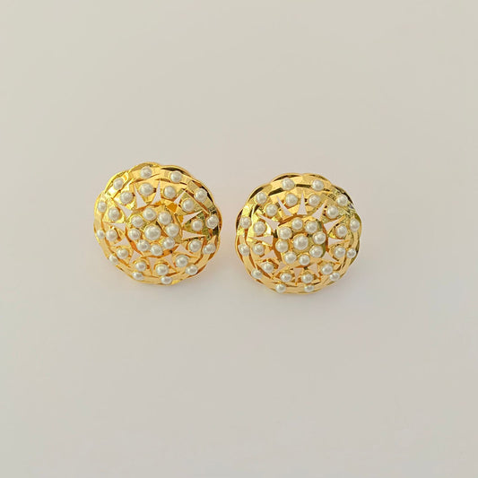 Gold Plated Jadau Stud