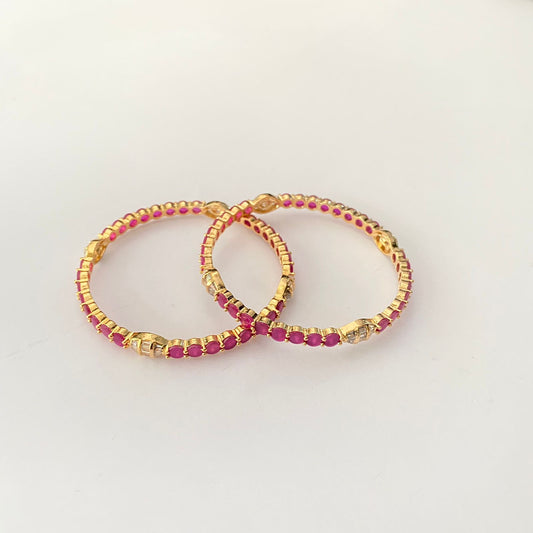 Ruby Diamond Bangle