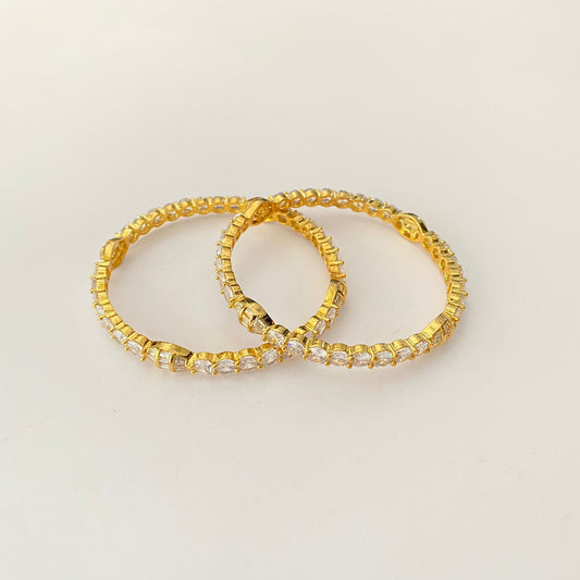 Gold Plated Diamond Bangle