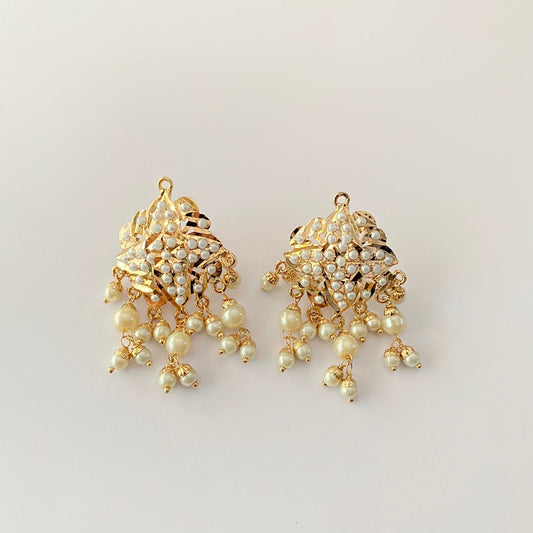 Gold Plated Jadau Earring