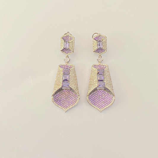 Amethyst Classic Diamond Earring