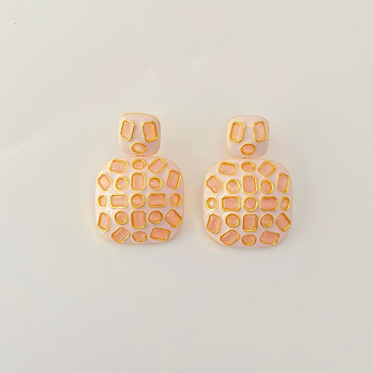 Peach Cream Latest Design Earring