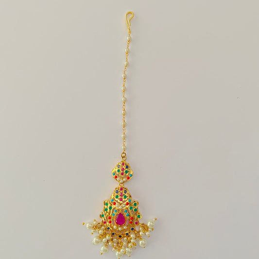 Ethnic Multi Stone Small Mangtikka