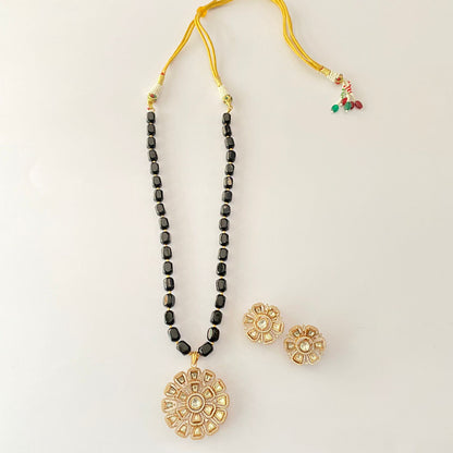 Gold Plated Polki Necklace Set