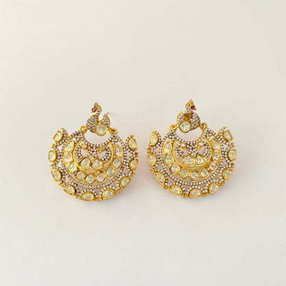 Gold Plated Polki Earring