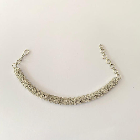 Diamond Silver Plated Tennis Bracelet