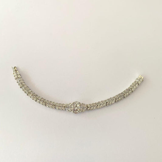 Silver Plated Diamond Bracelet