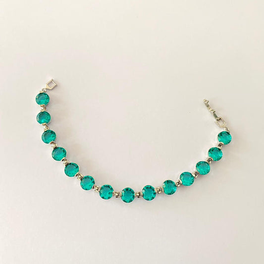 Aquamarine Stone Tennis Bracelet