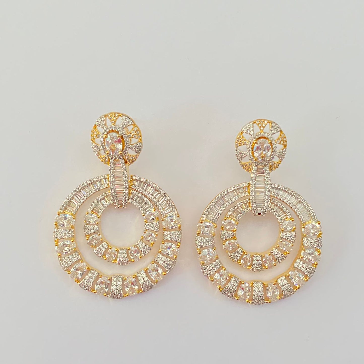 A.D Stone Gold Plated  Earring