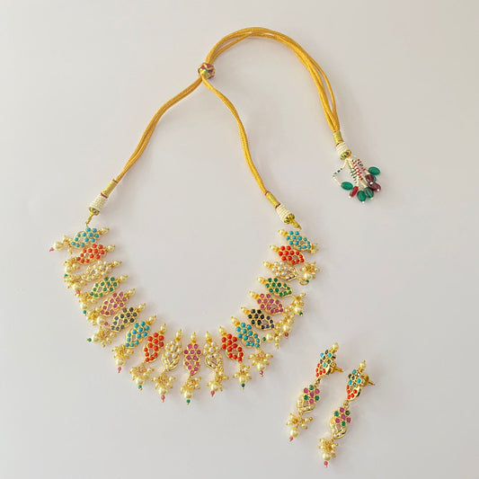 Multi Jadau Necklace Set