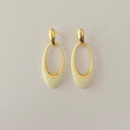 white Gold Plated western big Earring