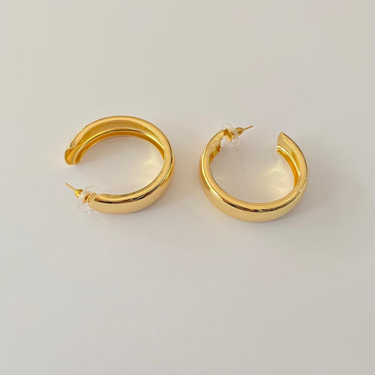 Gold Plated Half Cut bali Earring