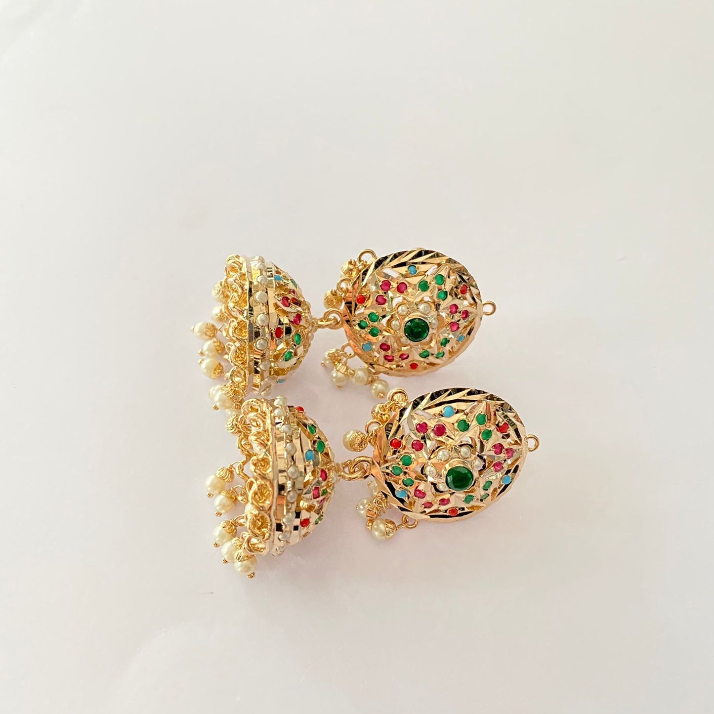 Multi Jadau Traditional Jhumka