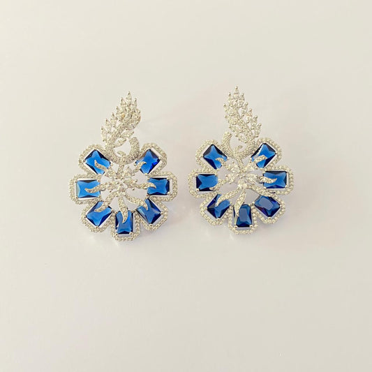 Blue Diamond Classic with back clip Earring