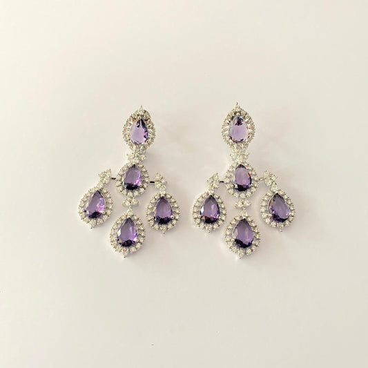 Amethyst Diamond Classic Earring