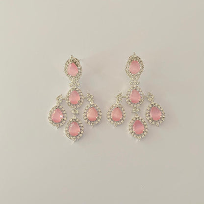 Rose Quartz Diamond Classic Earring