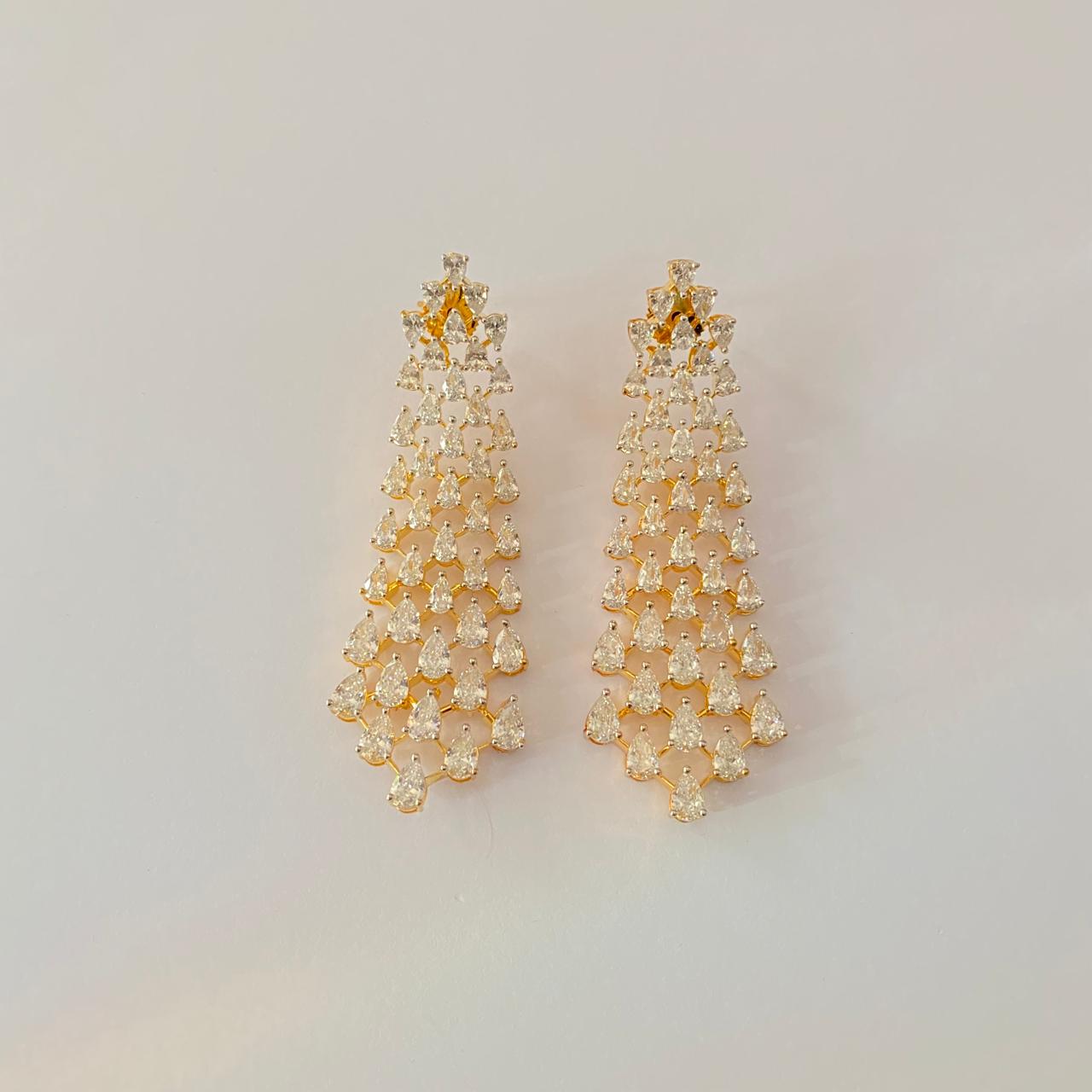 Diamond Gold plated Classic Party wear Earring