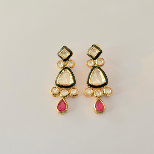 Polki kundan Gold plated Earring