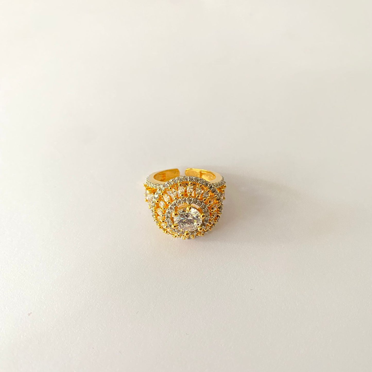 Gold Plated Diamond Ring