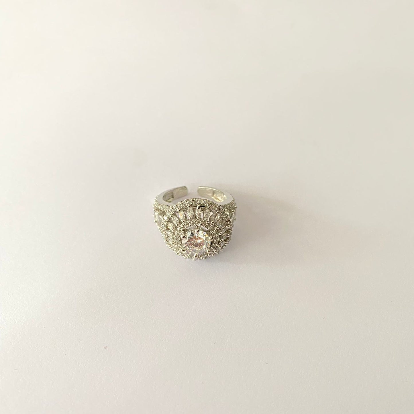 Silver Plated Diamond Ring