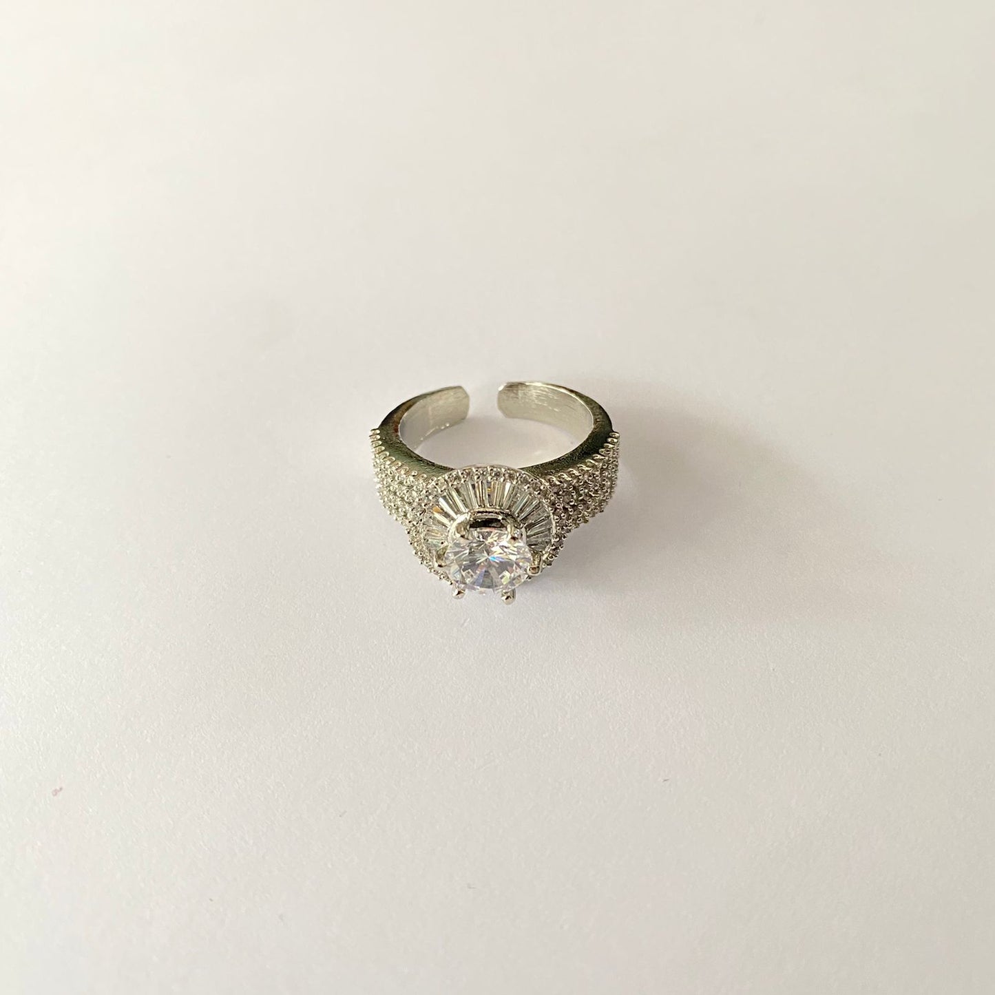 Silver Plated Diamond Ring