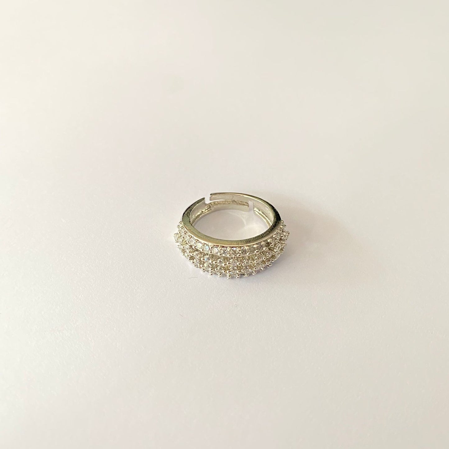 Silver Plated Diamond Band Ring