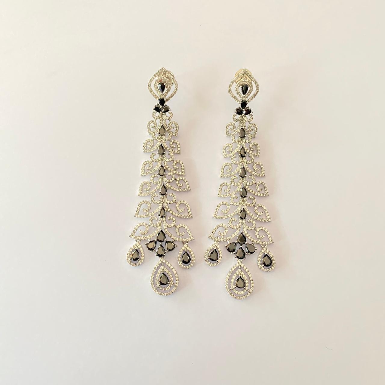 Black  Diamond Long classic Earring