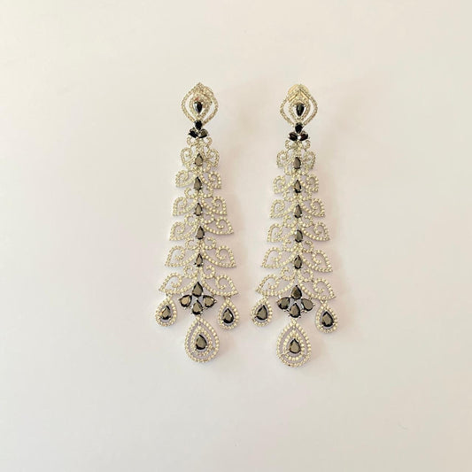 Black  Diamond Long classic Earring