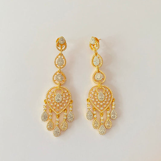 Gold Plated Diamond Earring