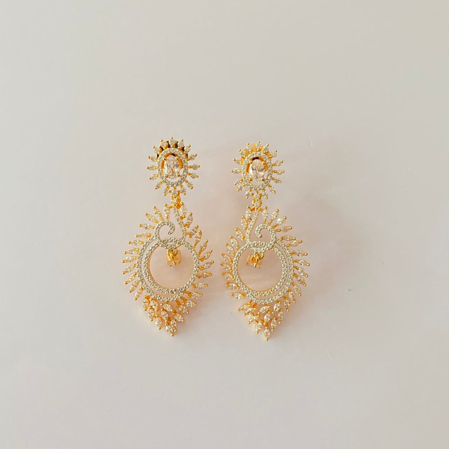 Gold Plated Diamond Earring