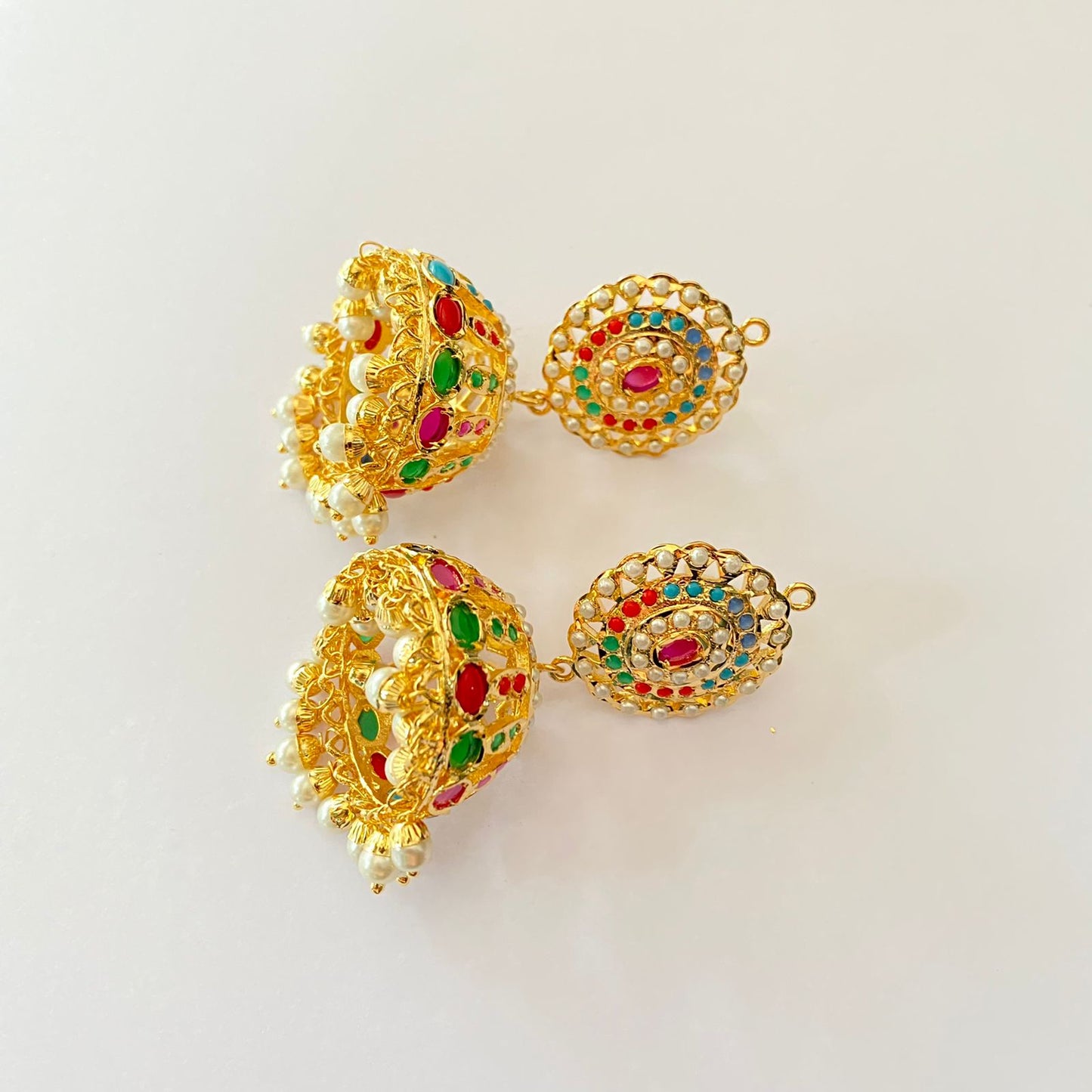 Multi Jadau Jhumka