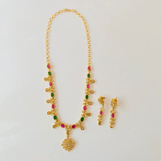 Gold Plated Multi Necklace Set