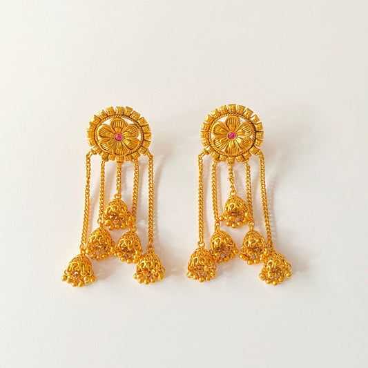 Gold Plated Dangler Jhumka Earring