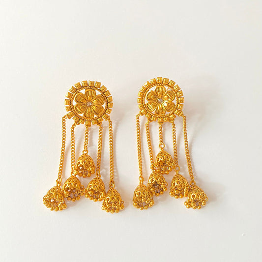 Gold Plated Dangler Jhumka Earring