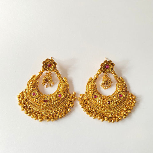 Gold Plated Chand Bali Earring