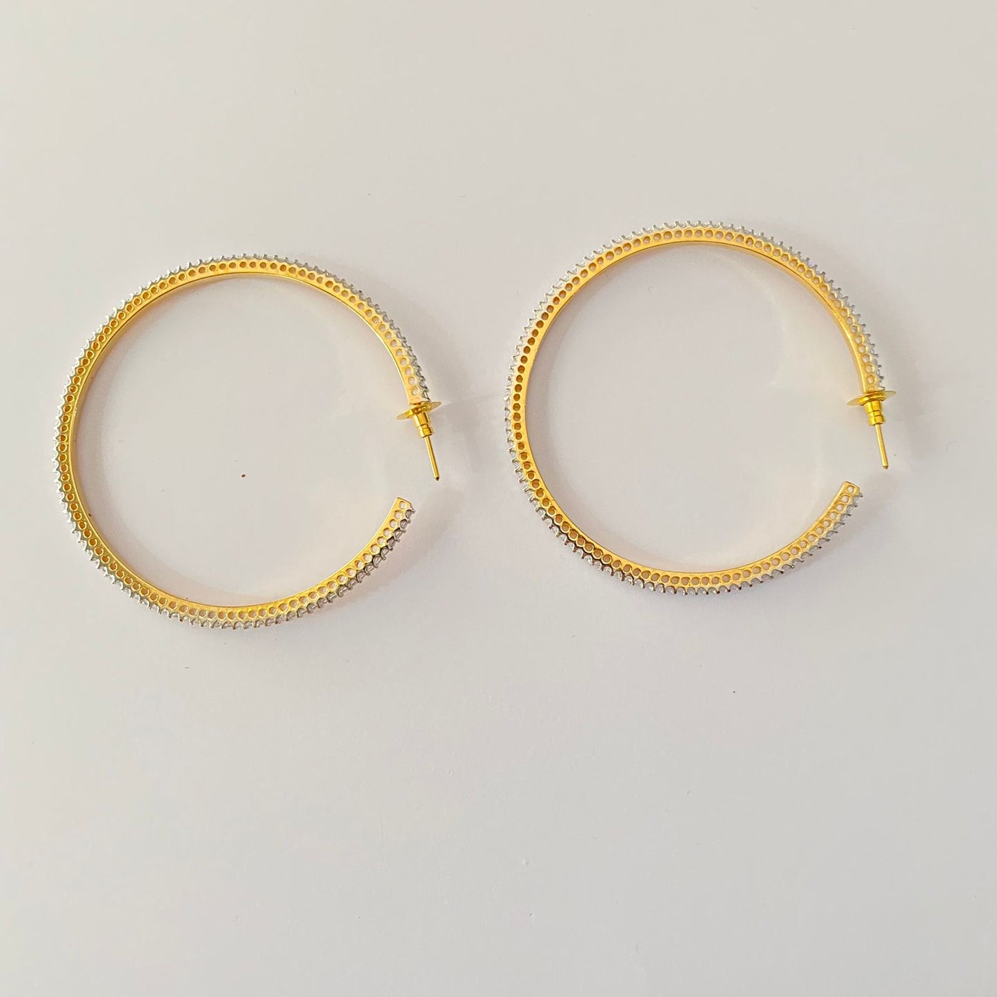 Western Big open Hoop Gold Plated  Earring