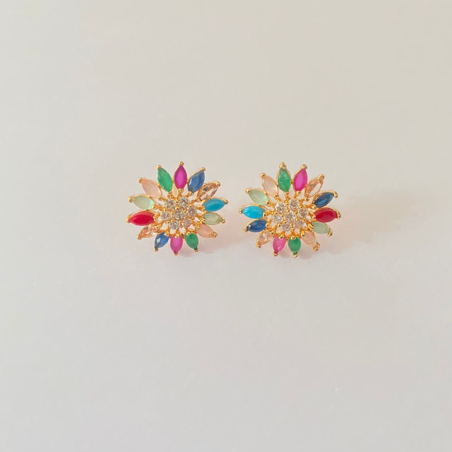 Small Navaratna stud Earring