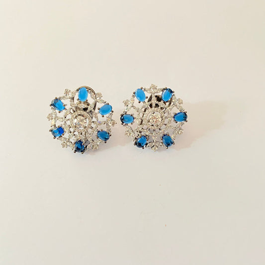 Blue Stone A.D Stud Earring