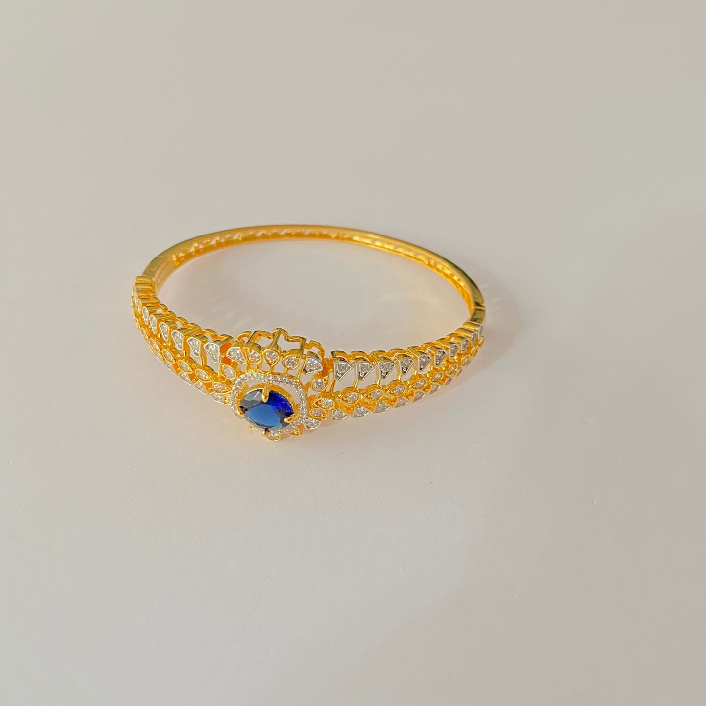 Blue Stone Gold Plated Bracelet