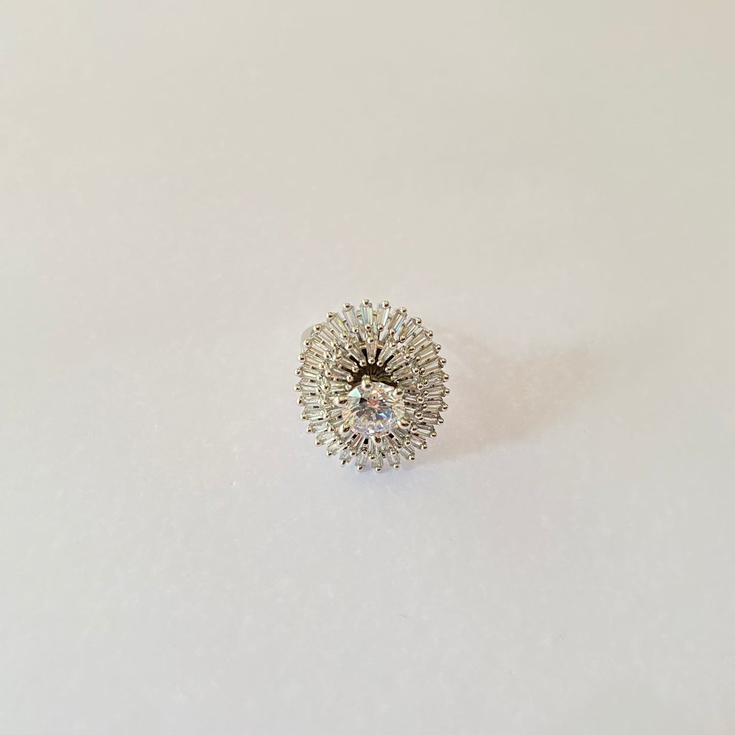 Silver Plated Diamond Ring