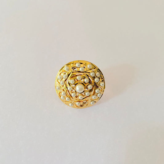 Gold Plated Jadau Ring