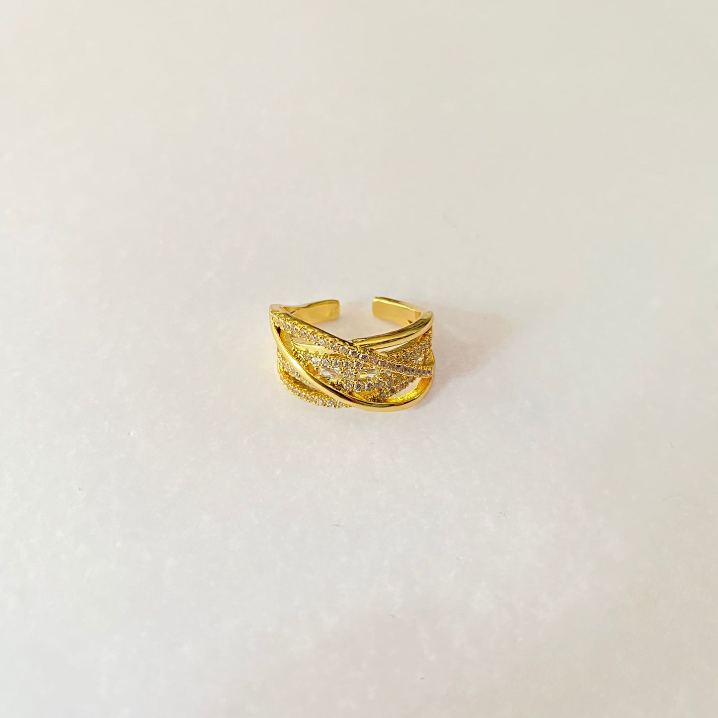 Gold Plated Diamond Ring