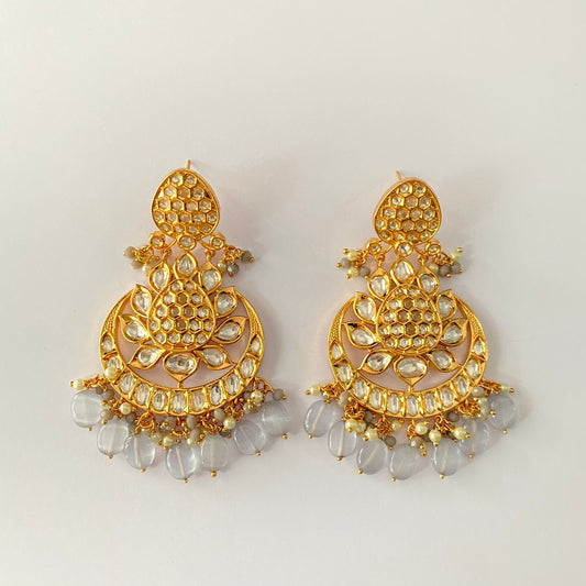 Gold Plated Kundan Earring