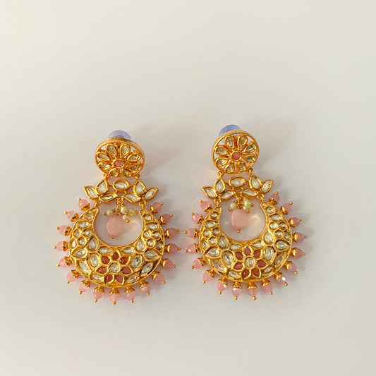 Gold Plated Baby Pink Earring