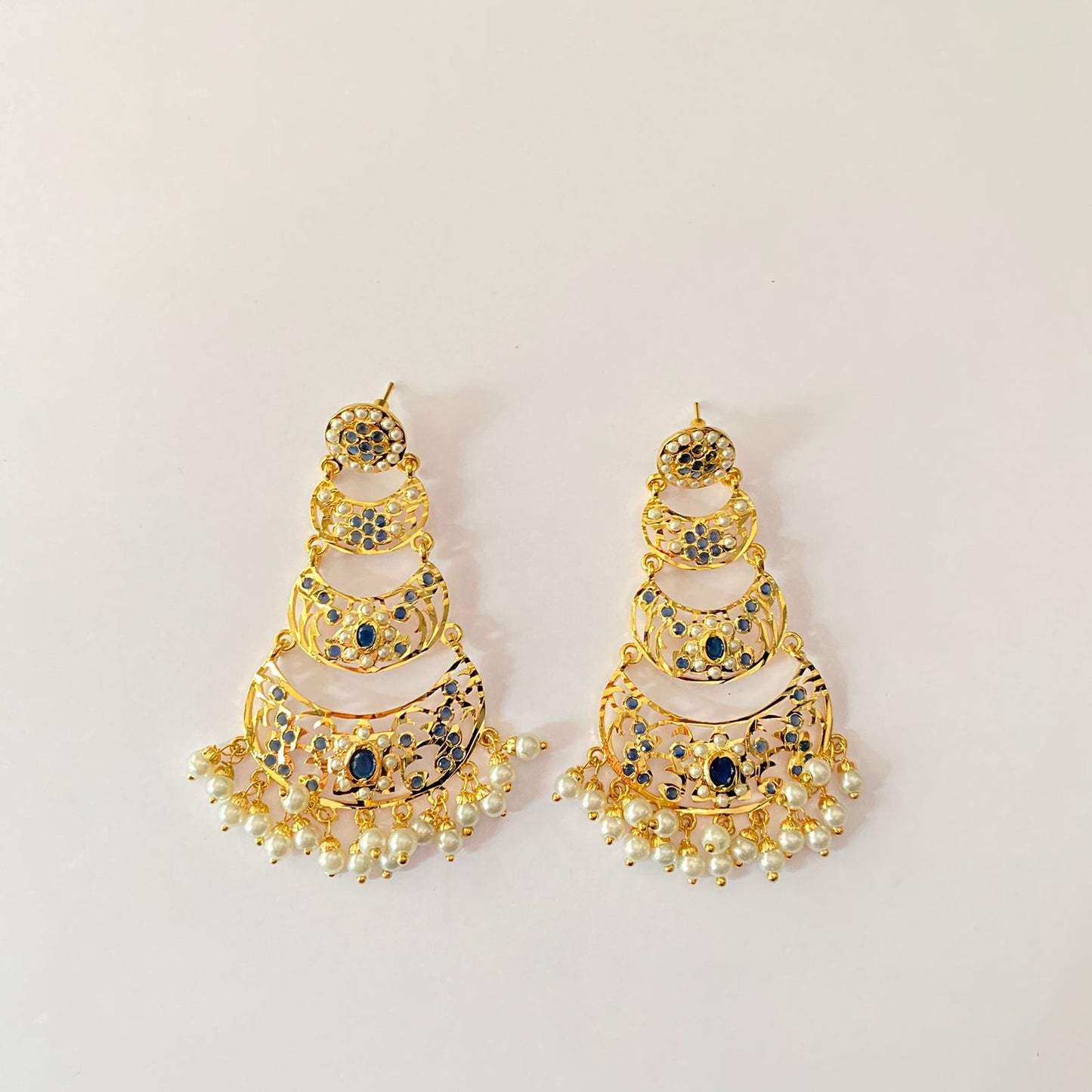 Gold Plated Jadau Earring